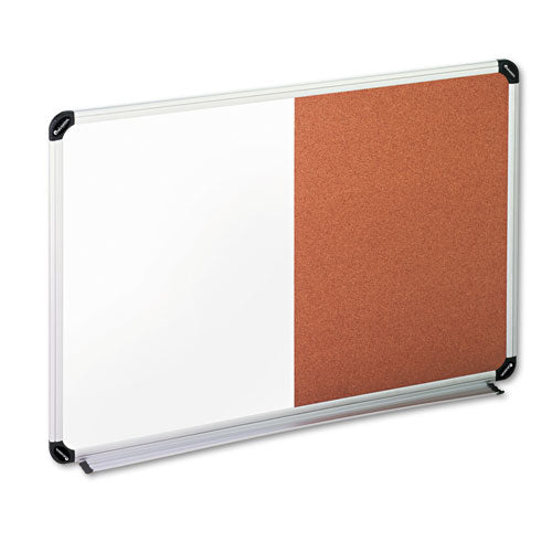 Universal® wholesale. UNIVERSAL Cork-dry Erase Board, Melamine, 36 X 24, Black-gray, Aluminum-plastic Frame. HSD Wholesale: Janitorial Supplies, Breakroom Supplies, Office Supplies.