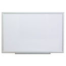 Universal® wholesale. UNIVERSAL® Dry Erase Board, Melamine, 36 X 24, Aluminum Frame. HSD Wholesale: Janitorial Supplies, Breakroom Supplies, Office Supplies.