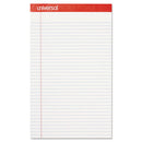 Universal® wholesale. UNIVERSAL® Perforated Ruled Writing Pads, Wide-legal Rule, 8.5 X 14, White, 50 Sheets, Dozen. HSD Wholesale: Janitorial Supplies, Breakroom Supplies, Office Supplies.