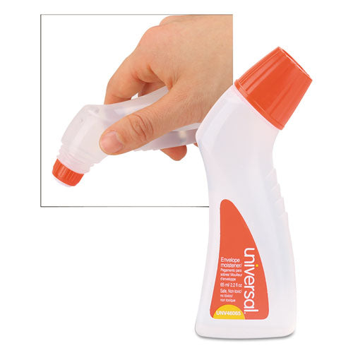 Universal® wholesale. UNIVERSAL® Envelope Moistener With Adhesive, 2.2 Oz Bottle, Clear. HSD Wholesale: Janitorial Supplies, Breakroom Supplies, Office Supplies.