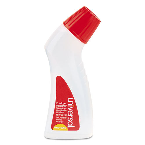 Universal® wholesale. UNIVERSAL® Envelope Moistener With Adhesive, 2.2 Oz Bottle, Clear. HSD Wholesale: Janitorial Supplies, Breakroom Supplies, Office Supplies.
