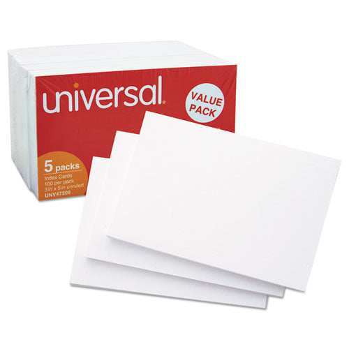 Universal® wholesale. UNIVERSAL® Unruled Index Cards, 3 X 5, White, 500-pack. HSD Wholesale: Janitorial Supplies, Breakroom Supplies, Office Supplies.