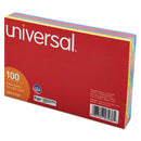 Universal® wholesale. UNIVERSAL® Index Cards, 4 X 6, Blue-salmon-green-cherry-canary, 100-pack. HSD Wholesale: Janitorial Supplies, Breakroom Supplies, Office Supplies.