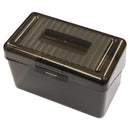 Universal® wholesale. UNIVERSAL® Plastic Index Card Boxes, 3" X 5", Translucent Black. HSD Wholesale: Janitorial Supplies, Breakroom Supplies, Office Supplies.