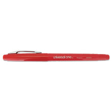 Load image into Gallery viewer, Universal™ wholesale. UNIVERSAL® Stick Porous Point Pen, Medium 0.7mm, Red Ink-barrel, Dozen. HSD Wholesale: Janitorial Supplies, Breakroom Supplies, Office Supplies.