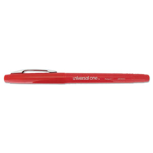 Universal™ wholesale. UNIVERSAL® Stick Porous Point Pen, Medium 0.7mm, Red Ink-barrel, Dozen. HSD Wholesale: Janitorial Supplies, Breakroom Supplies, Office Supplies.