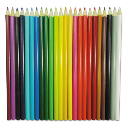 Universal™ wholesale. UNIVERSAL® Woodcase Colored Pencils, 3 Mm, Assorted Lead-barrel Colors, 24-pack. HSD Wholesale: Janitorial Supplies, Breakroom Supplies, Office Supplies.