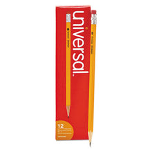 Load image into Gallery viewer, Universal™ wholesale. UNIVERSAL® #2 Woodcase Pencil, Hb (#2), Black Lead, Yellow Barrel, Dozen. HSD Wholesale: Janitorial Supplies, Breakroom Supplies, Office Supplies.