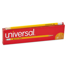 Load image into Gallery viewer, Universal™ wholesale. UNIVERSAL® #2 Woodcase Pencil, Hb (#2), Black Lead, Yellow Barrel, Dozen. HSD Wholesale: Janitorial Supplies, Breakroom Supplies, Office Supplies.