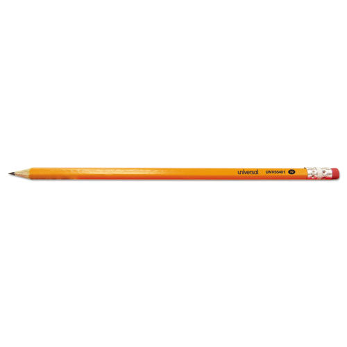 UNIVERSAL® #2 Pre-sharpened Woodcase Pencil, Hb (#2), Black Lead, Yellow Barrel, 24-pack