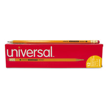 Load image into Gallery viewer, Universal™ wholesale. UNIVERSAL® Deluxe Blackstonian Pencil, Hb (#2), Black Lead, Yellow Barrel, Dozen. HSD Wholesale: Janitorial Supplies, Breakroom Supplies, Office Supplies.