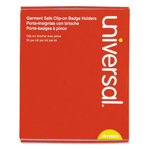 Universal® wholesale. UNIVERSAL Clear Badge Holders W-garment-safe Clips, 2 1-4 X 3 1-2, White Inserts, 50-box. HSD Wholesale: Janitorial Supplies, Breakroom Supplies, Office Supplies.