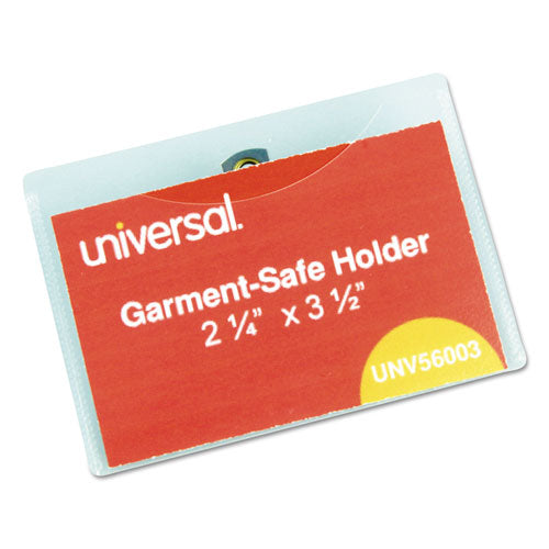 Universal® wholesale. UNIVERSAL Clear Badge Holders W-garment-safe Clips, 2 1-4 X 3 1-2, White Inserts, 50-box. HSD Wholesale: Janitorial Supplies, Breakroom Supplies, Office Supplies.