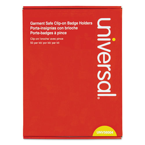 Universal® wholesale. UNIVERSAL Clear Badge Holders W-garment-safe Clips, 3 X 4, White Inserts, 50-box. HSD Wholesale: Janitorial Supplies, Breakroom Supplies, Office Supplies.