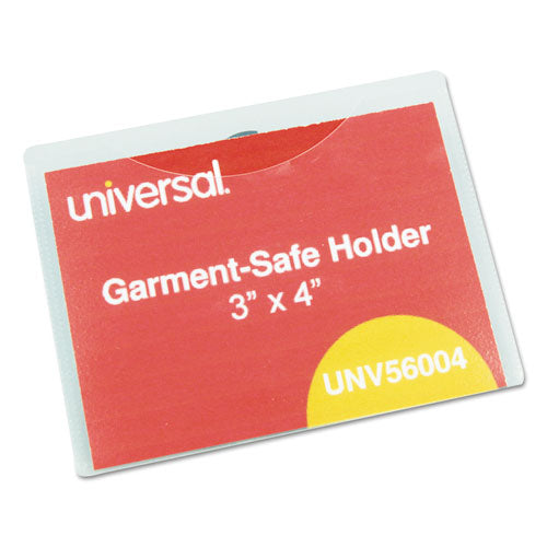 Universal® wholesale. UNIVERSAL Clear Badge Holders W-garment-safe Clips, 3 X 4, White Inserts, 50-box. HSD Wholesale: Janitorial Supplies, Breakroom Supplies, Office Supplies.