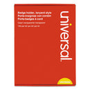 Universal® wholesale. UNIVERSAL Clear Badge Holders W-neck Lanyards, 3 X 4, White Inserts, 100-box. HSD Wholesale: Janitorial Supplies, Breakroom Supplies, Office Supplies.
