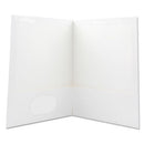 Universal® wholesale. UNIVERSAL® Laminated Two-pocket Portfolios, Cardboard Paper, White, 11 X 8 1-2, 25-pack. HSD Wholesale: Janitorial Supplies, Breakroom Supplies, Office Supplies.
