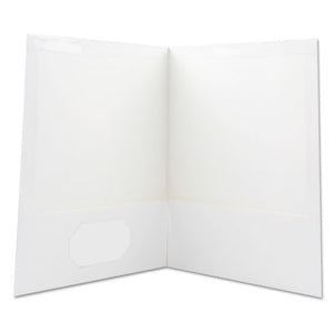 Universal® wholesale. UNIVERSAL® Laminated Two-pocket Portfolios, Cardboard Paper, White, 11 X 8 1-2, 25-pack. HSD Wholesale: Janitorial Supplies, Breakroom Supplies, Office Supplies.