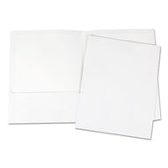 Universal® wholesale. UNIVERSAL® Laminated Two-pocket Portfolios, Cardboard Paper, White, 11 X 8 1-2, 25-pack. HSD Wholesale: Janitorial Supplies, Breakroom Supplies, Office Supplies.