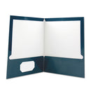 Universal® wholesale. UNIVERSAL® Laminated Two-pocket Folder, Cardboard Paper, Navy, 11 X 8 1-2, 25-pack. HSD Wholesale: Janitorial Supplies, Breakroom Supplies, Office Supplies.