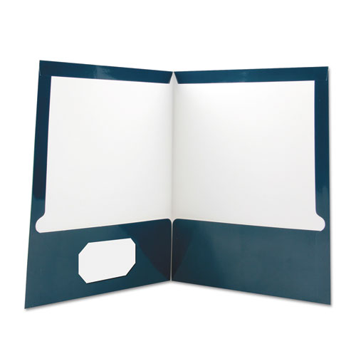 Universal® wholesale. UNIVERSAL® Laminated Two-pocket Folder, Cardboard Paper, Navy, 11 X 8 1-2, 25-pack. HSD Wholesale: Janitorial Supplies, Breakroom Supplies, Office Supplies.