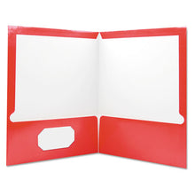 Load image into Gallery viewer, Universal® wholesale. UNIVERSAL® Laminated Two-pocket Folder, Cardboard Paper, Red, 11 X 8 1-2, 25-pack. HSD Wholesale: Janitorial Supplies, Breakroom Supplies, Office Supplies.