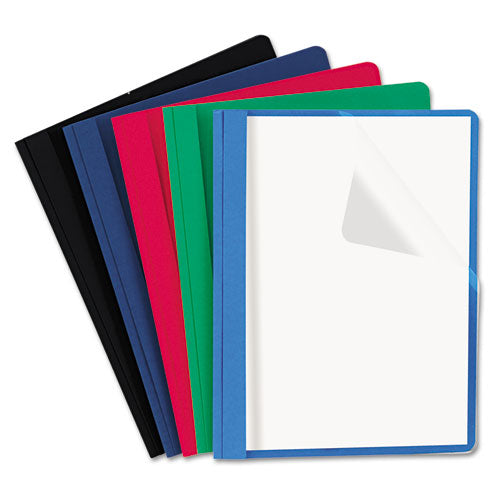 Universal® wholesale. UNIVERSAL Clear Front Report Cover, Tang Fasteners, Letter Size, Assorted Colors, 25-box. HSD Wholesale: Janitorial Supplies, Breakroom Supplies, Office Supplies.
