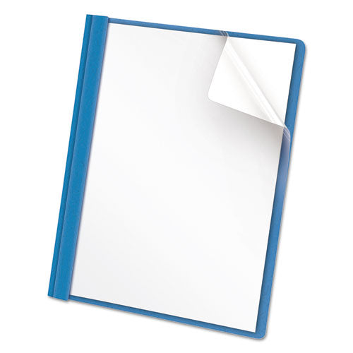 Universal® wholesale. UNIVERSAL Clear Front Report Cover, Tang Fasteners, Letter Size, Light Blue, 25-box. HSD Wholesale: Janitorial Supplies, Breakroom Supplies, Office Supplies.