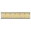 Universal® wholesale. UNIVERSAL® Flat Wood Ruler W-double Metal Edge, 12", Clear Lacquer Finish. HSD Wholesale: Janitorial Supplies, Breakroom Supplies, Office Supplies.
