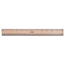 Universal® wholesale. UNIVERSAL® Flat Wood Ruler W-double Metal Edge, 12", Clear Lacquer Finish. HSD Wholesale: Janitorial Supplies, Breakroom Supplies, Office Supplies.