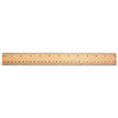 Universal® wholesale. UNIVERSAL® Flat Wood Ruler W-double Metal Edge, 12", Clear Lacquer Finish. HSD Wholesale: Janitorial Supplies, Breakroom Supplies, Office Supplies.