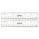 Universal® wholesale. UNIVERSAL® Clear Plastic Ruler, Standard-metric, 6", 2-pack. HSD Wholesale: Janitorial Supplies, Breakroom Supplies, Office Supplies.