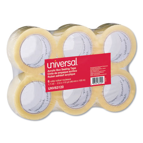 Universal® wholesale. UNIVERSAL® Deluxe General-purpose Acrylic Box Sealing Tape, 3" Core, 1.88" X 110 Yds, Clear, 6-pack. HSD Wholesale: Janitorial Supplies, Breakroom Supplies, Office Supplies.