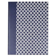 Load image into Gallery viewer, Universal® wholesale. UNIVERSAL Casebound Hardcover Notebook, Wide-legal Rule, Blue-hex Pattern, 10.25 X 7.68, 150 Sheets. HSD Wholesale: Janitorial Supplies, Breakroom Supplies, Office Supplies.