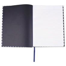 Load image into Gallery viewer, Universal® wholesale. UNIVERSAL Casebound Hardcover Notebook, Wide-legal Rule, Blue-hex Pattern, 10.25 X 7.68, 150 Sheets. HSD Wholesale: Janitorial Supplies, Breakroom Supplies, Office Supplies.