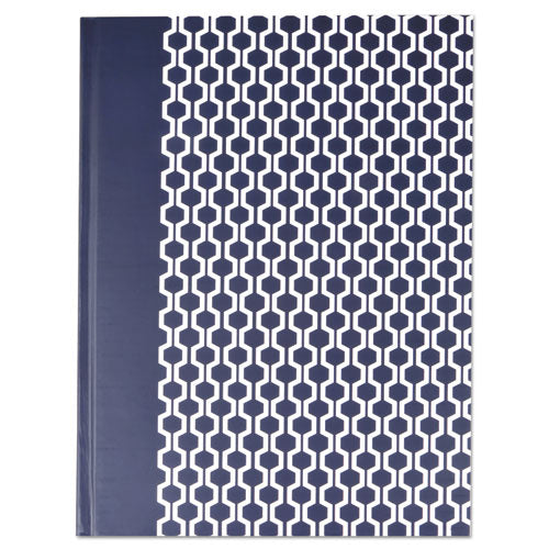 Universal® wholesale. UNIVERSAL Casebound Hardcover Notebook, Wide-legal Rule, Blue-hex Pattern, 10.25 X 7.68, 150 Sheets. HSD Wholesale: Janitorial Supplies, Breakroom Supplies, Office Supplies.