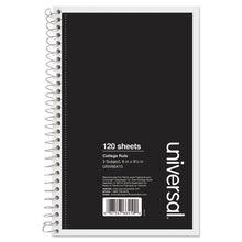 Load image into Gallery viewer, Universal® wholesale. UNIVERSAL® Wirebound Notebook, 3 Subjects, Medium-college Rule, Black Cover, 9.5 X 6, 120 Sheets. HSD Wholesale: Janitorial Supplies, Breakroom Supplies, Office Supplies.