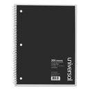 Universal® wholesale. UNIVERSAL® Wirebound Notebook, 4 Subjects, Medium-college Rule, Black Cover, 11 X 8.5, 200 Sheets. HSD Wholesale: Janitorial Supplies, Breakroom Supplies, Office Supplies.