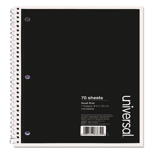 Universal® wholesale. UNIVERSAL® Wirebound Notebook, 4 Sq-in Quadrille Rule, 10.5 X 8, White, 70 Sheets. HSD Wholesale: Janitorial Supplies, Breakroom Supplies, Office Supplies.