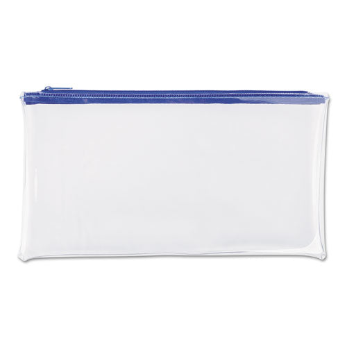 Universal® wholesale. UNIVERSAL® Zippered Wallets-cases, 11 X 6, Clear-blue, 2-pack. HSD Wholesale: Janitorial Supplies, Breakroom Supplies, Office Supplies.