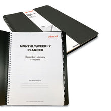 Load image into Gallery viewer, Universal® wholesale. UNIVERSAL® Weekly Planner, 11 X 8, Black, 2021. HSD Wholesale: Janitorial Supplies, Breakroom Supplies, Office Supplies.