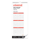 Universal® wholesale. UNIVERSAL® Three-month Wall Calendar, White-black-red, 12 X 27, 2021. HSD Wholesale: Janitorial Supplies, Breakroom Supplies, Office Supplies.