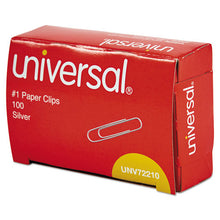 Load image into Gallery viewer, Universal® wholesale. UNIVERSAL® Paper Clips, Small (no. 1), Silver, 100-box. HSD Wholesale: Janitorial Supplies, Breakroom Supplies, Office Supplies.