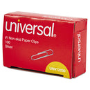Universal® wholesale. UNIVERSAL® Paper Clips, Small (no. 1), Silver, 100 Clips-box, 10 Boxes-pack. HSD Wholesale: Janitorial Supplies, Breakroom Supplies, Office Supplies.