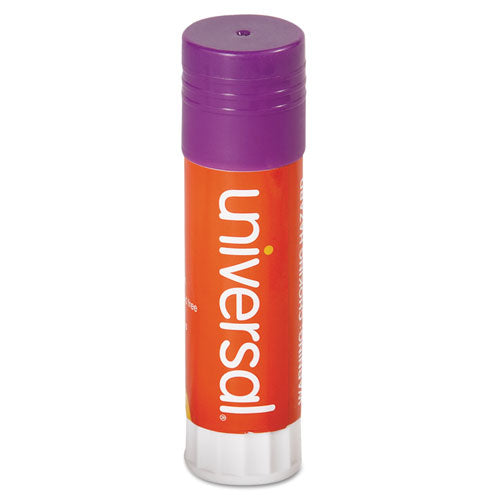 Universal® wholesale. UNIVERSAL® Glue Stick, 1.3 Oz, Applies Purple, Dries Clear, 12-pack. HSD Wholesale: Janitorial Supplies, Breakroom Supplies, Office Supplies.