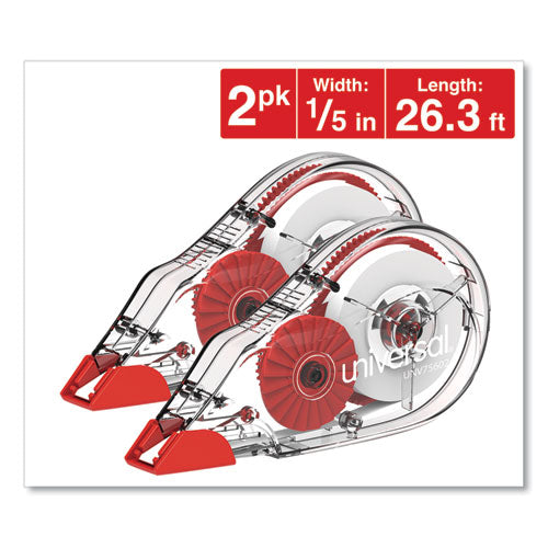 Universal® wholesale. UNIVERSAL Correction Tape Dispenser, Non-refillable, 1-5" X 315", 2-pack. HSD Wholesale: Janitorial Supplies, Breakroom Supplies, Office Supplies.