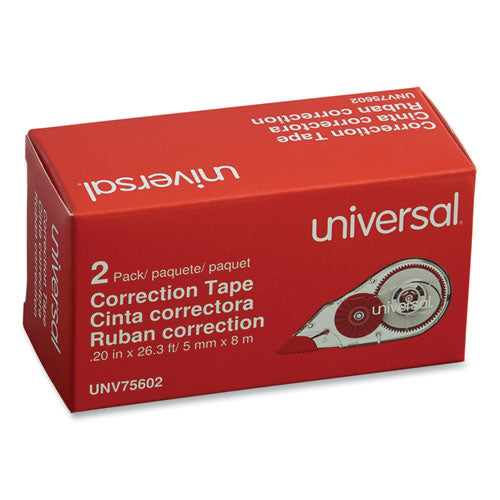 Universal® wholesale. UNIVERSAL Correction Tape Dispenser, Non-refillable, 1-5" X 315", 2-pack. HSD Wholesale: Janitorial Supplies, Breakroom Supplies, Office Supplies.