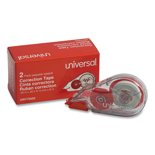 Universal® wholesale. UNIVERSAL Correction Tape Dispenser, Non-refillable, 1-5" X 315", 2-pack. HSD Wholesale: Janitorial Supplies, Breakroom Supplies, Office Supplies.