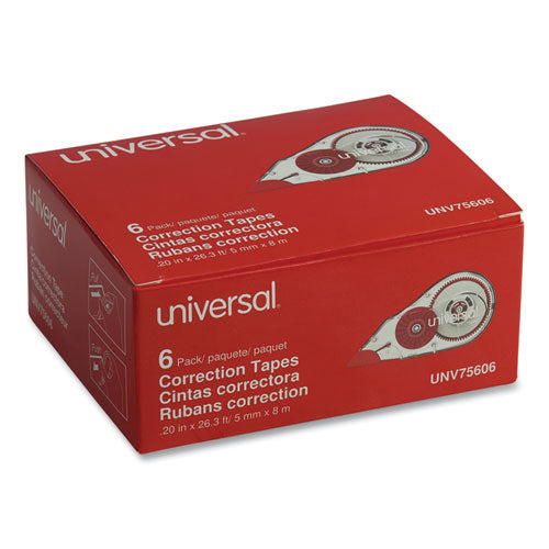 Universal® wholesale. UNIVERSAL Correction Tape Dispenser, Non-refillable, 1-5" X 315", 6-pack. HSD Wholesale: Janitorial Supplies, Breakroom Supplies, Office Supplies.