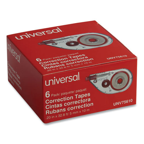 Universal® wholesale. UNIVERSAL® Side-application Correction Tape, 1-5" X 393", 6-pack. HSD Wholesale: Janitorial Supplies, Breakroom Supplies, Office Supplies.